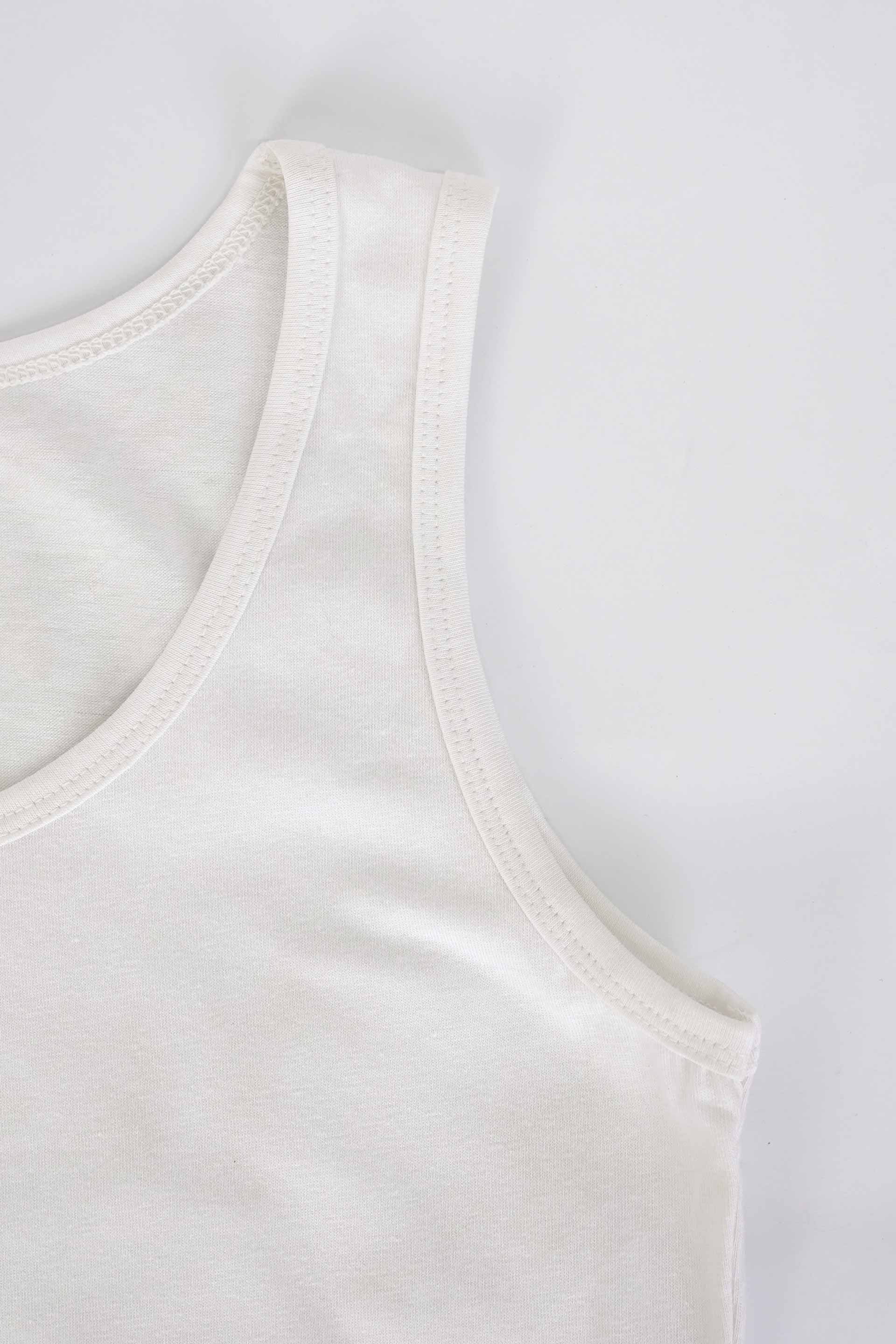 Women's Premium Quality Soft Cotton White tank top