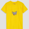 Embroidered Soft Cotton Yellow Women's T-Shirt