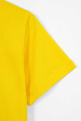 Embroidered Soft Cotton Yellow Women's T-Shirt