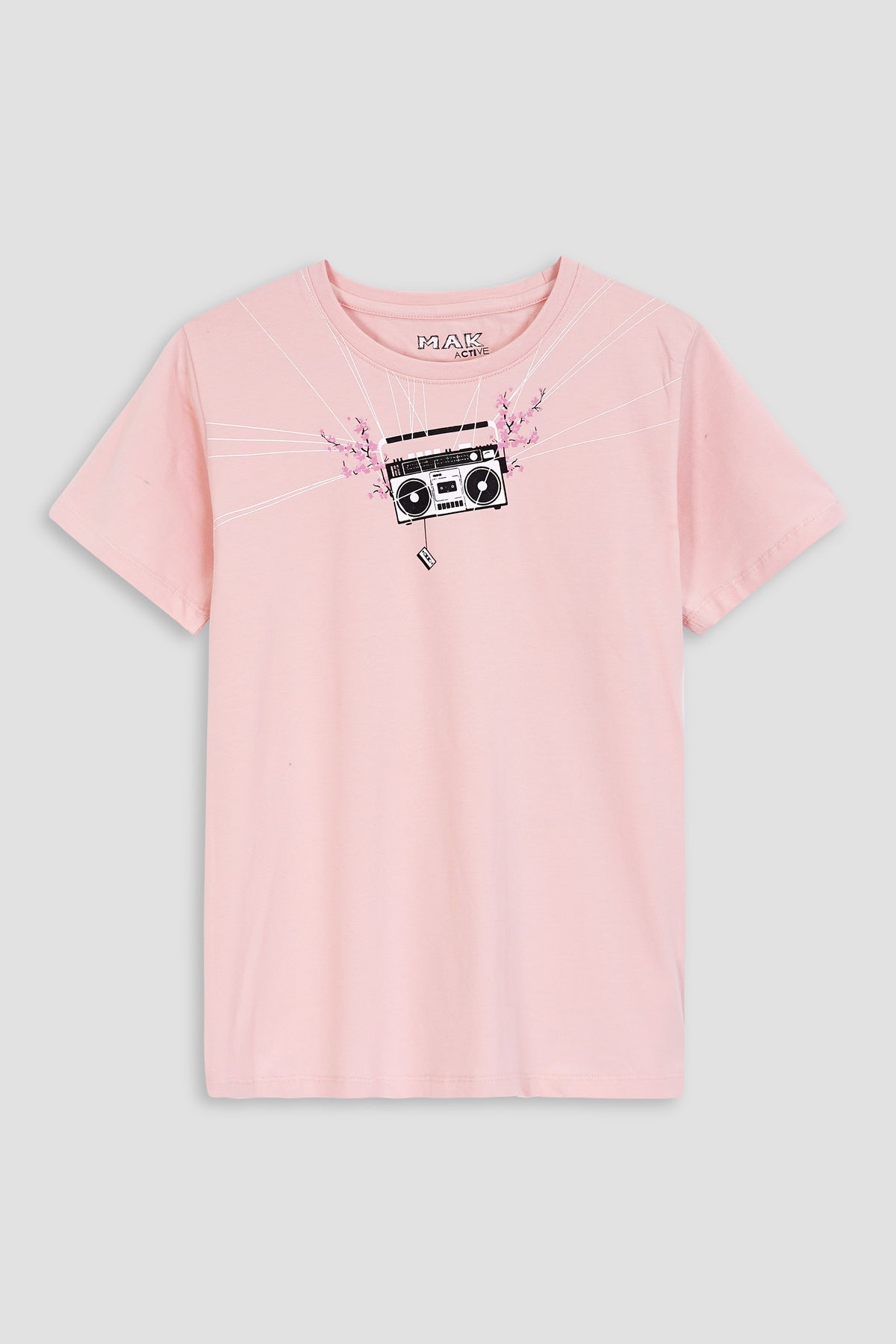 Women Soft Cotton Graphic T-Shirt pink