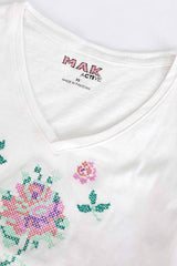 Women Soft Cotton Graphic White T-Shirt