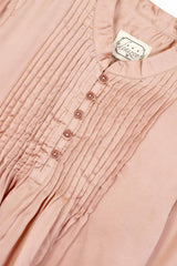 Girls Beige Fancy Silk Women's Kurta Top