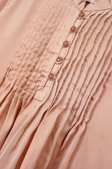 Girls Beige Fancy Silk Women's Kurta Top