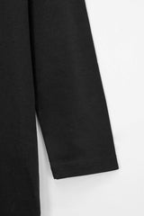 Women Soft Cotton  Printed Black Top long