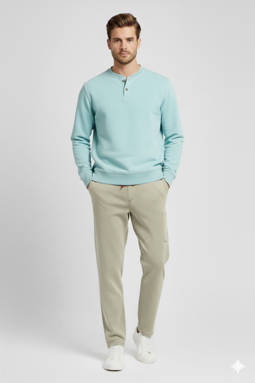 ONE BUTTON SWEATSHIRT