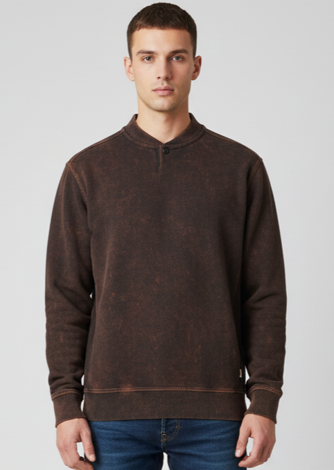 ONE BUTTON SWEATSHIRT