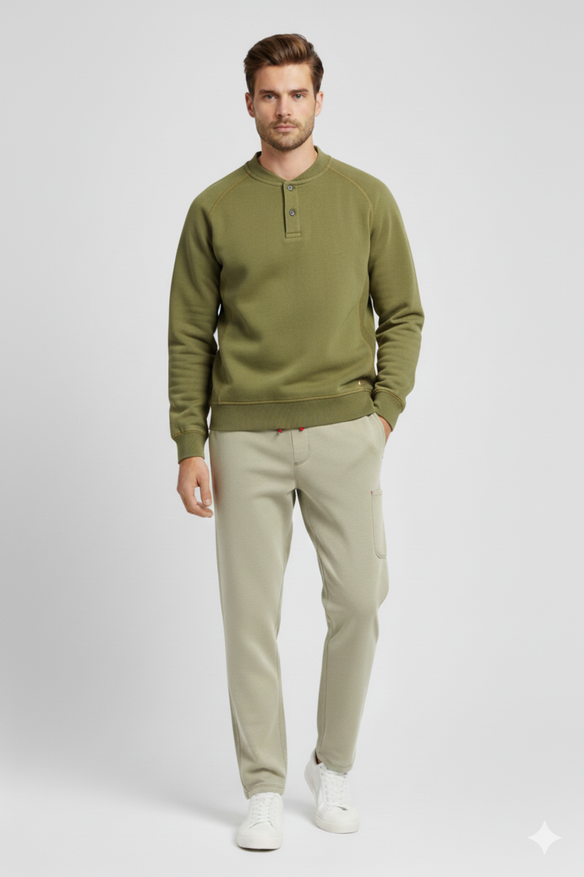 ONE BUTTON SWEATSHIRT