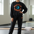 SWEATSHIRT Oversized drop shoulder Black Fleece
