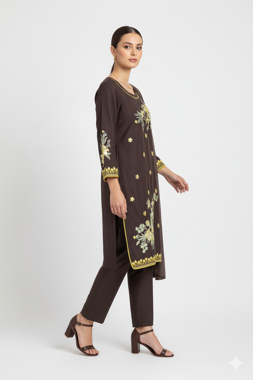 Elegant Embroidered Pakistani Salwar Kameez