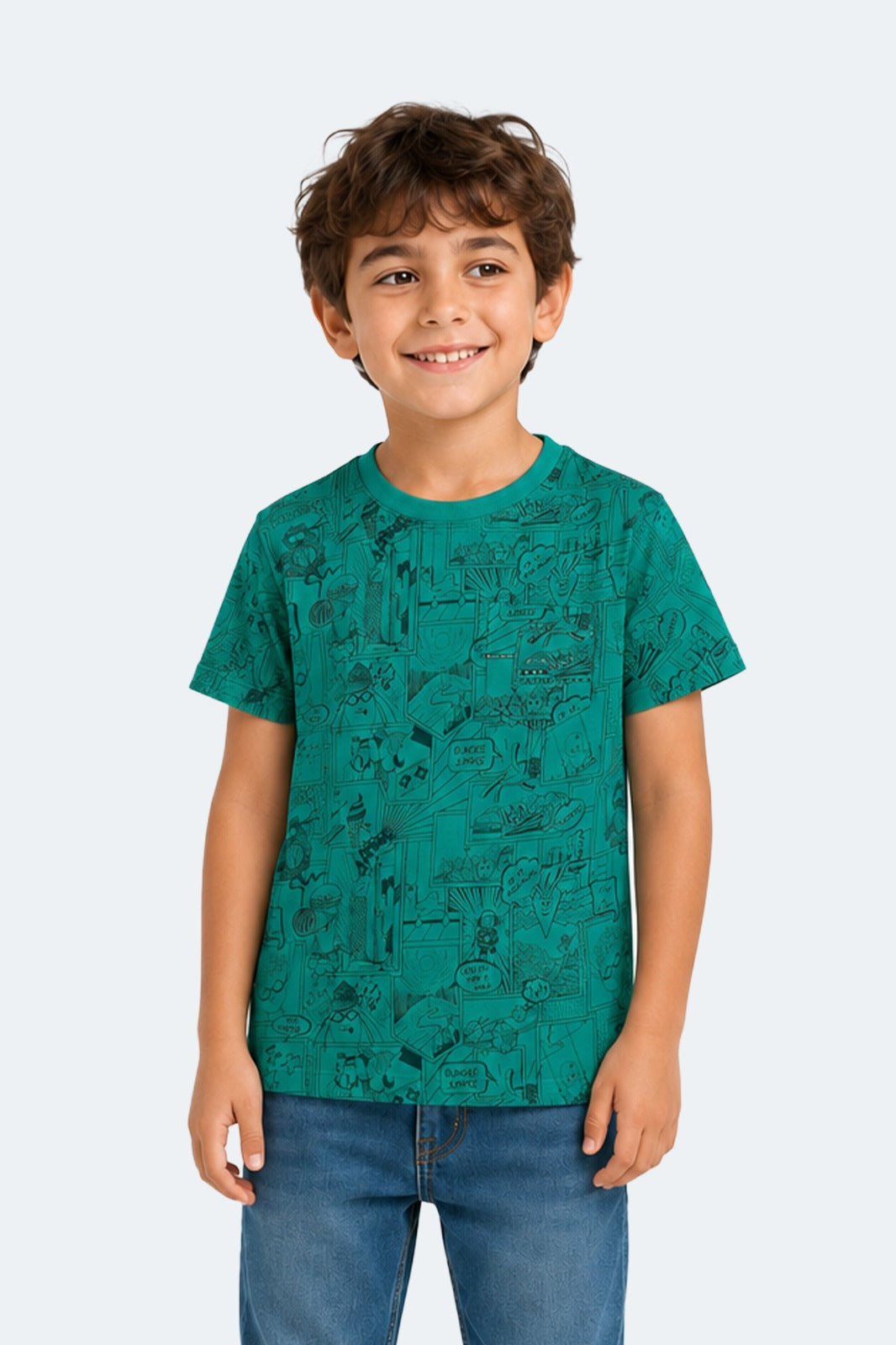 Dieto Citizens, Boy's T-Shirt (Spinach), 100% Organic Cotton