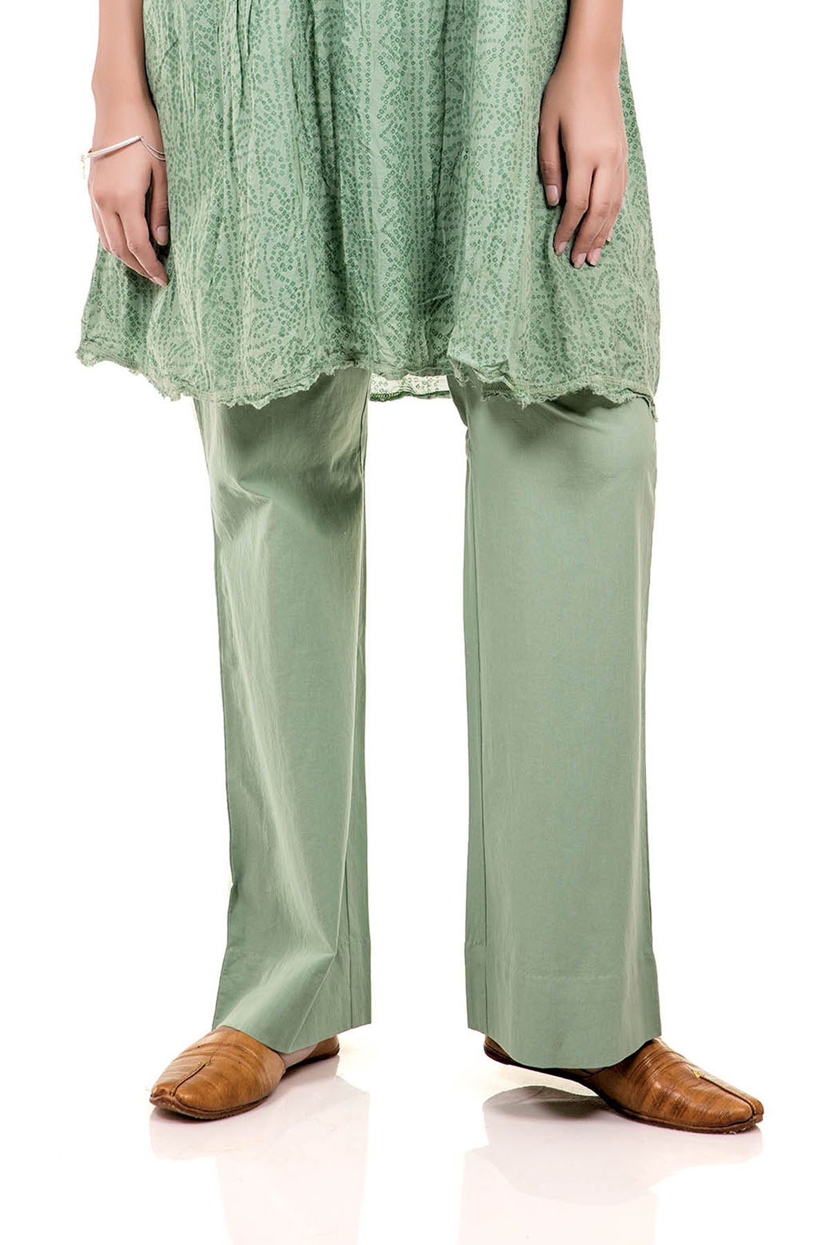 River Bells Bottom - Cashew Green - SHUBINAK.COM