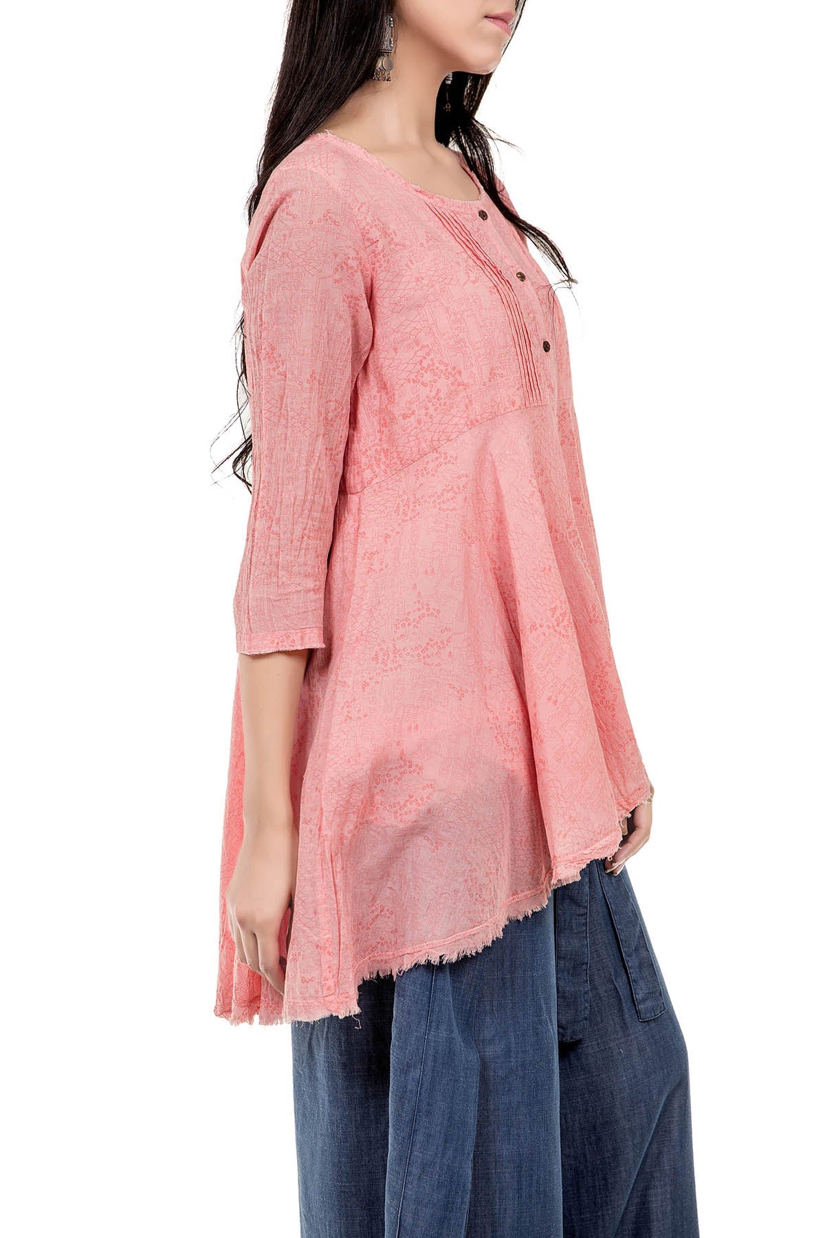 Fisherman’s Tale Tunic - Coral - SHUBINAK.COM